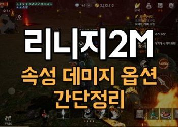 리니지2M-속성-데미지-옵션-간단정리