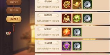 그랑삼국, 비밀업적 달성을 위한 조건