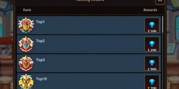 가디언테일즈 아레나와 콜로세움 랭킹에 따른 보석 갯수