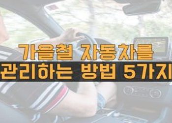 가을철 자동차를 관리하는 방법 5가지