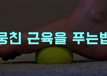 뭉친 근육을 푸는법 (테니스공을 이용한 마사지)