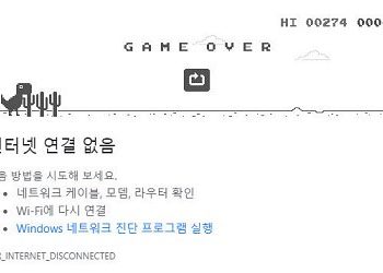 크롬 브라우저 구글 공룡게임 플레이 하는 방법