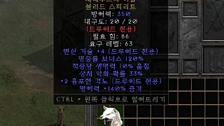 디아2 – 세레부스의이빨 [유니크 블러드스피리트] 으뜸 상세정보