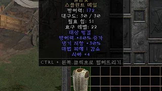 디아2 – 얼음빛 [유니크 스플린트메일] 으뜸 상세정보