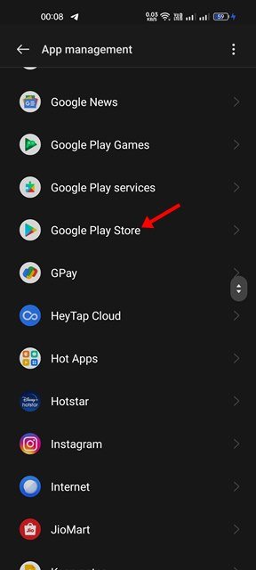 Zoek Google Play Store
