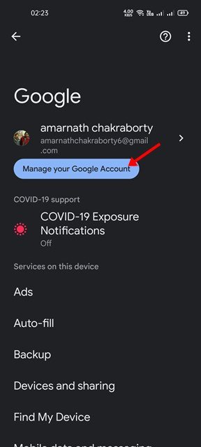 Google Account Management