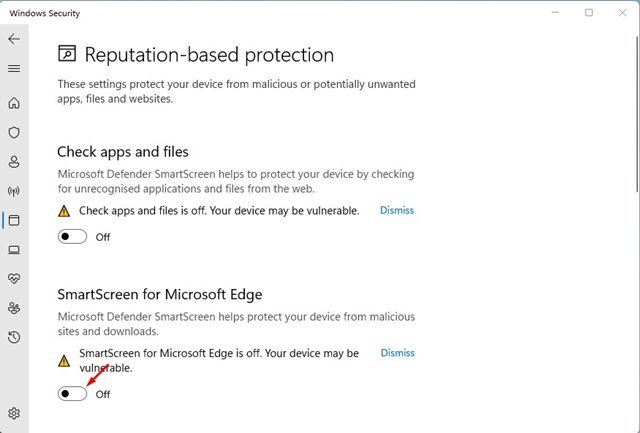 Microsoft Edge용 SmartScreen