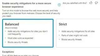 Microsoft 엣지(Edge)에서 보안 완화를 활성화하는 방법