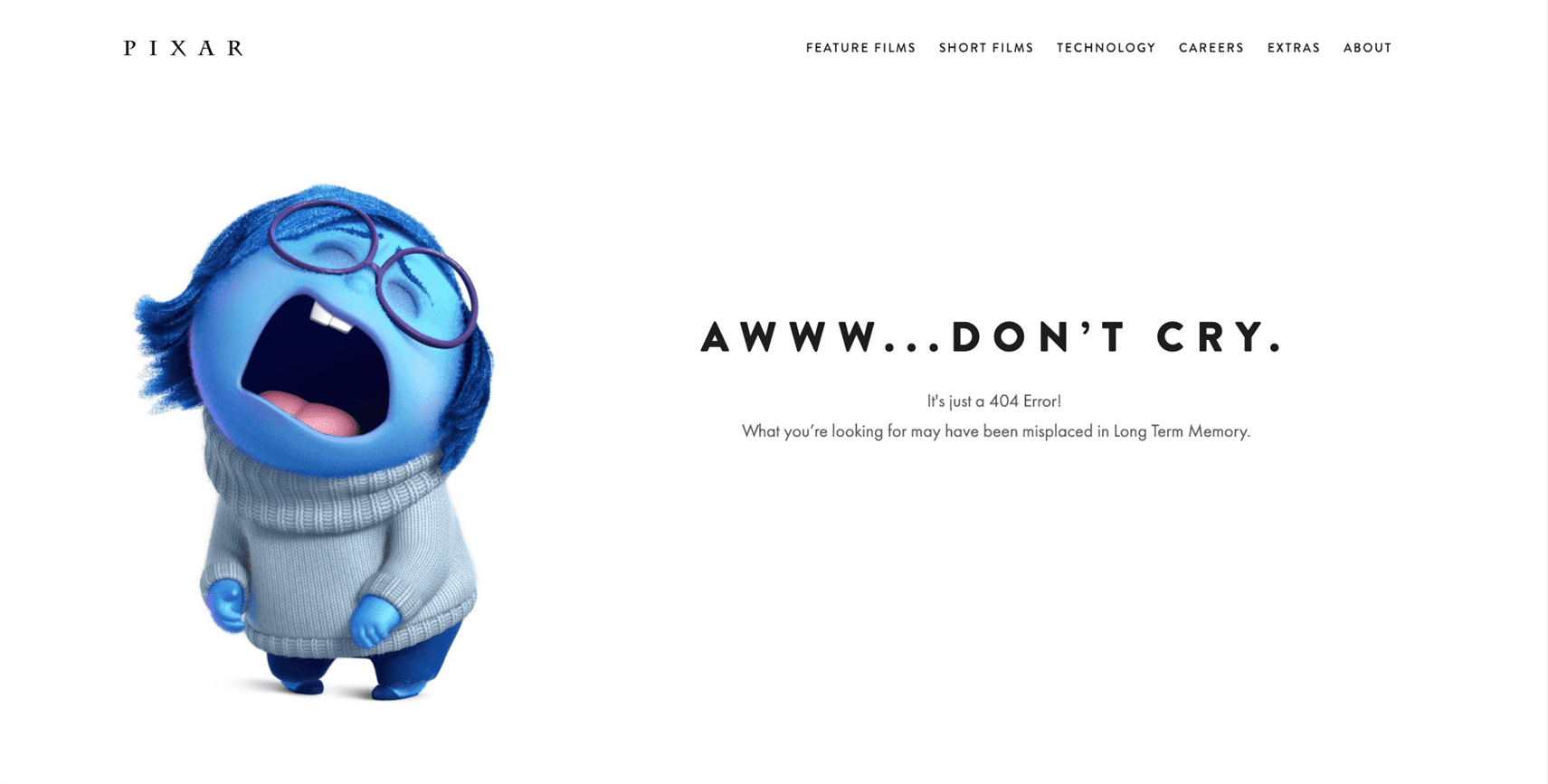 픽사 슬픔 404 페이지