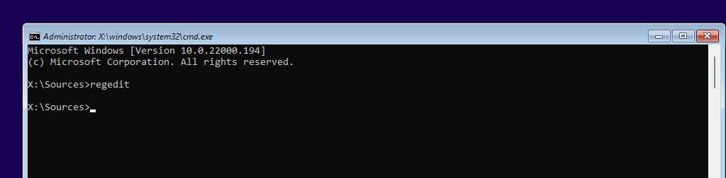 Windows 11 설치 프로그램 열기 regedit