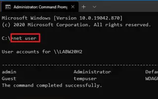 윈도우10에서 명령 프롬프트를 사용하여 계정 암호를 변경하는 방법