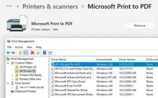 윈도우11에서 프린터 드라이버를 삭제하는 방법
