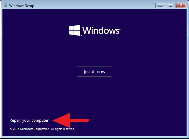 컴퓨터 복구 - Windows 10 설치