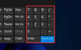 윈도우10 또는 11에서 숫자 키패드를 마우스 포인터로 사용하는 방법