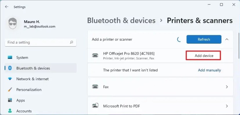 Printer draadloos installeren in Windows 11