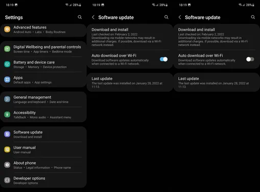 Desactivar las actualizaciones automáticas del sistema Android