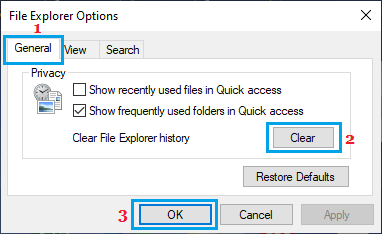ล้างแคช File Explorer