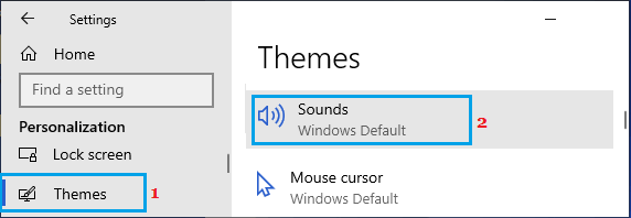 Windows의 소리 설정 옵션