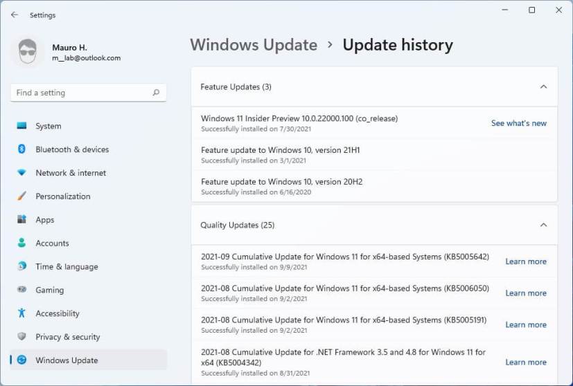 محفوظات تحديث Windows
