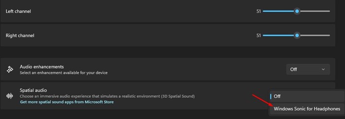 Qualité sonore améliorée dans Windows 11