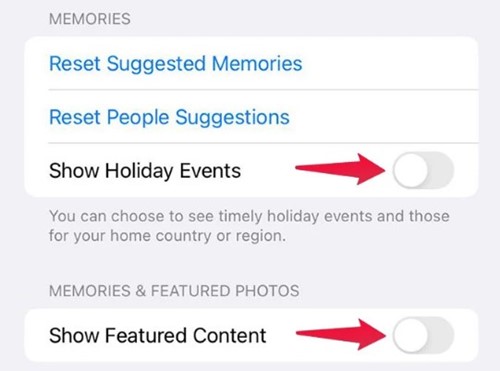 Kapcsolja ki a Memories funkciót az iPhone készüléken