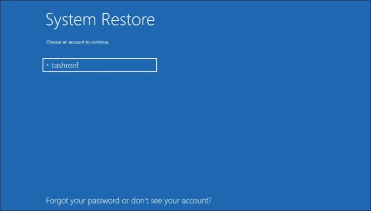 استعادة النظام بيئة استرداد Windows 1