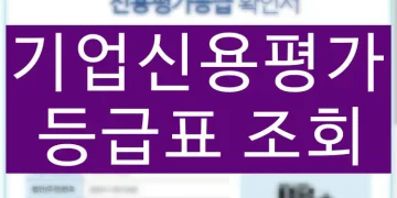 기업신용평가 등급표 조회, 관리 방법