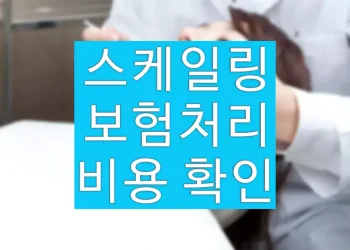 스케일링 보험처리 비용 확인 (가격, 나이, 대상)