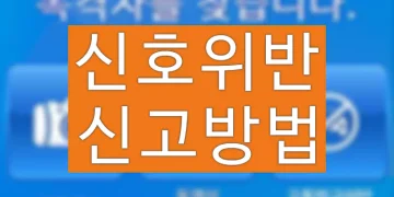 신호위반 신고하는 방법 (교통법규위반 신고 홈페이지)