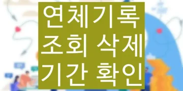 연체기록 조회 확인, 삭제 기간 조회하는 방법
