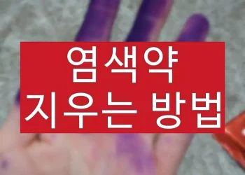 염색약 지우기 (피부, 옷에 묻은 염색약 지우는법)