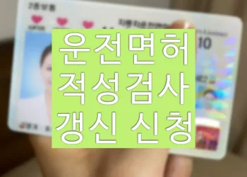 운전면허 적성검사 갱신 온라인 신청 방법 (주기, 준비물)