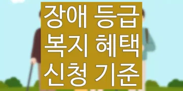 장애 등급 혜택, 등급별 복지 신청 기준 (장애 등급제)