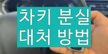 차키 잃어버렸을 때 해야 할 일 (자동차 스마트키 분실)
