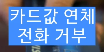 카드사에서 걸려오는 카드값 연체 전화 안 받으면 발생하는 일