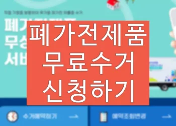 폐가전 무료수거 신청, 버리는 방법