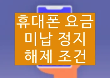 휴대폰 요금 미납 정지 (해제 조건, 납부 방법)