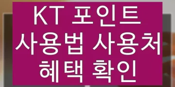 KT 포인트 사용법, 사용처 혜택 확인
