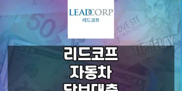 리드코프 자동차담보대출 가입방법, 조건, 후기까지 자세히 알아보기