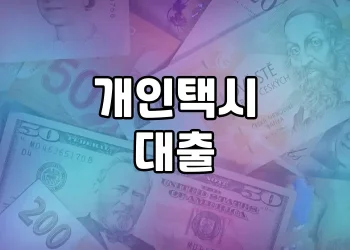 주요 은행의 개인택시 대출 상품 소개