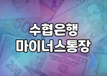 수협은행 마이너스통장 2가지 상품 소개 | 무직자 대상 대출 선택 가이드