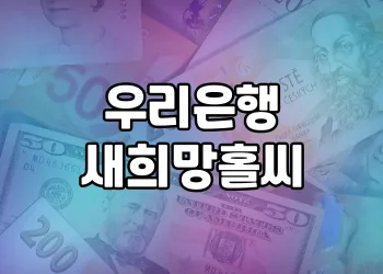 우리은행 새희망홀씨, 서민금융의 진수 | 저소득층을 위한 정부 지원 대출