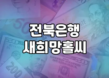 전북은행 새희망홀씨 | 서민 금융 지원을 위한 맞춤 대출