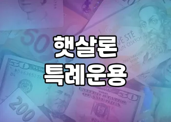 저신용 자영업자 구제책, 햇살론 특례운용의 모든 것
