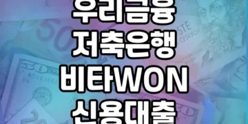 직장인 대출 상품, 우리금융저축은행 비타WON신용대출 소개