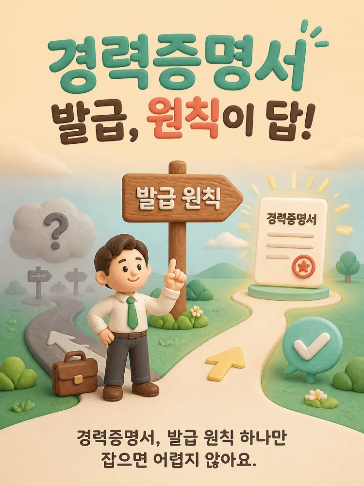 경력증명서 발급을 고민하는 직장인의 모습